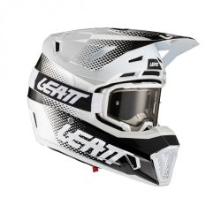   Leatt MOTO 7.5 V22 bukósisak, FEHÉR-FEKETE,+Velocity 4.5 szemüveg, XL=61-62cm 