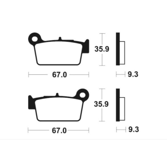 TECHNIUM  FÉKBETÉT MOR340