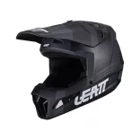 Leatt GPX 3.5 fekete-grafit bukósisak, ajándék Velocity 4.5 szemüveggel XXL méret