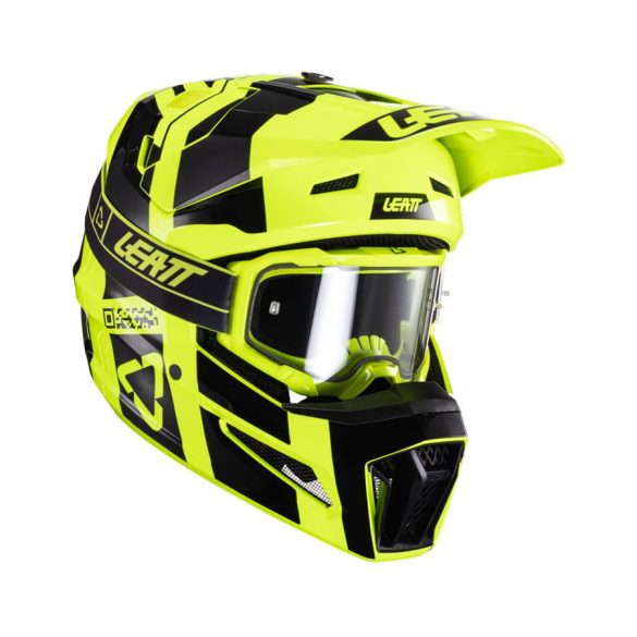 Leatt GPX 3.5 lime bukósisak, ajándék Velocity 4.5 szemüveggel