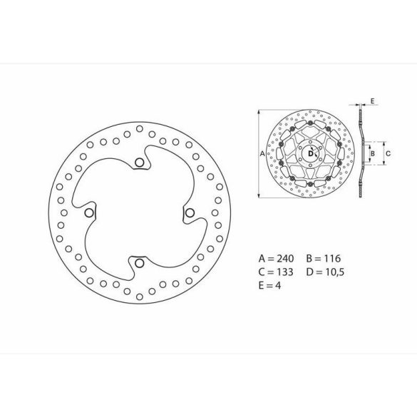 BREMBO Serie Oro FIX FÉKTÁRCSA