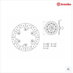 BREMBO Serie Oro Fix féktárcsa - 68B407B8