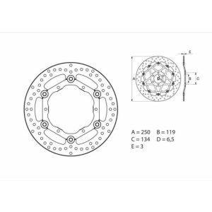 BREMBO ÚSZÓ FÉKTÁRCSA 78B40813