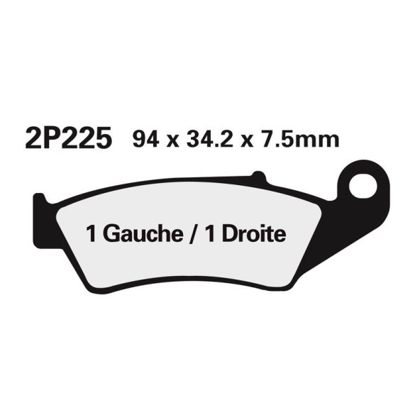 NISSIN Off-Road Semi-Metallic Brake pads - 2P-225GS