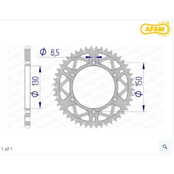 AFAM  ALUMINIUM HÁTSÓ LÁNCKERÉK  ULTRA LIGHT ÖNTISZTITÓ 520