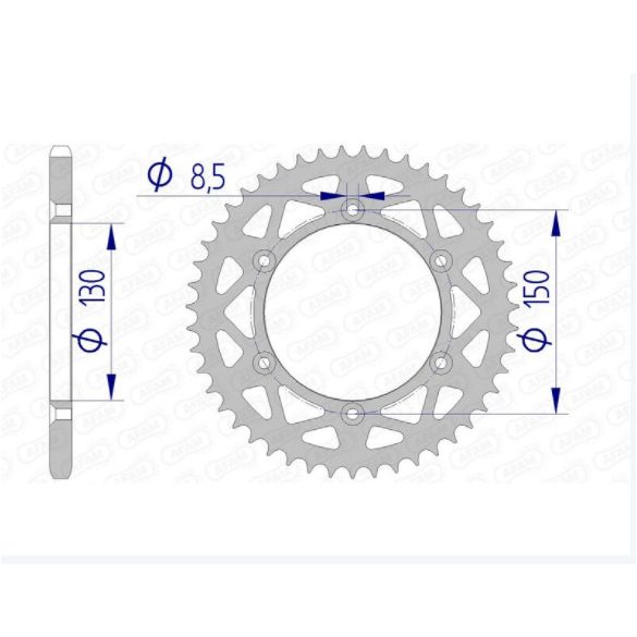 AFAM  ALUMINIUM  HÁTSÓ LÁNCKERÉK  520