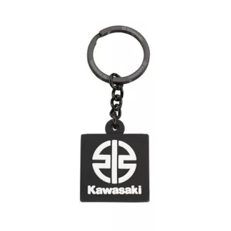 Kawasaki "river mark" gumi kulcstartó - fekete