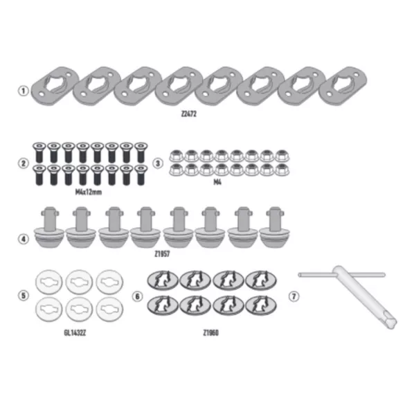 KAPPA ÁTALAKÍTÓ KÉSZLET KLO9430MK, KLO9430CAM, KLO6710MK ÉS KLO6710CAM OLDALKONZOLOK GYORSKIOLDÓSÁ TÉTELÉHEZ