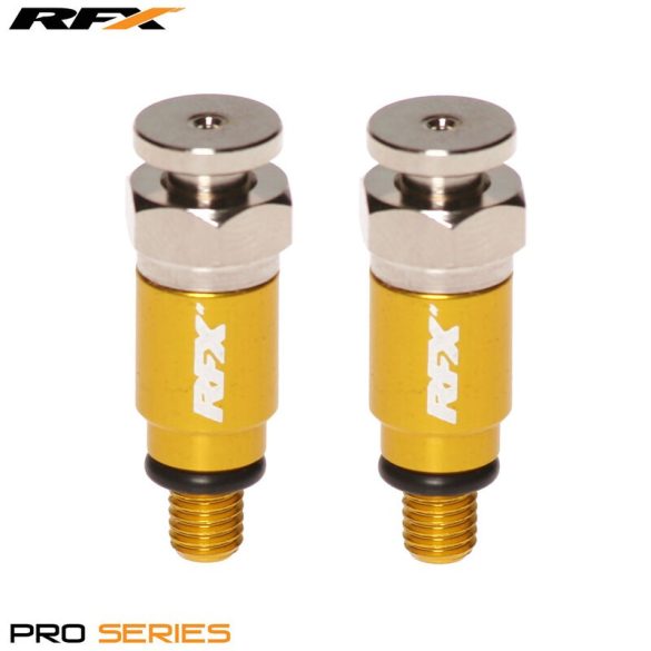 RFX Pro teleszkóp légtelenítő csavar M5x0.8 (Stainless/Yellow) Kayaba/Showa