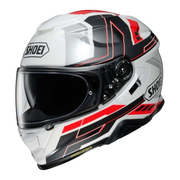 Shoei GT-AIR II Aperture bukósisak, fehér-piros-fekete TC-6