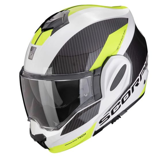 Scorpion Exo Tech Evo Team bukósisak fehér-fluosárga M méret