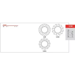 Kawasaki 1210R hátsó féktárcsa