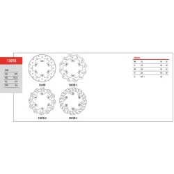 Yamaha 1301R hátsó féktárcsa