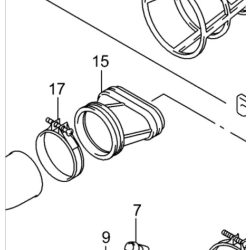 Suzuki LTZ400 légszűrőház összekötő cső