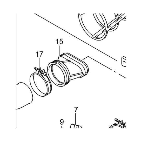 Suzuki LTZ400 légszűrőház összekötő cső