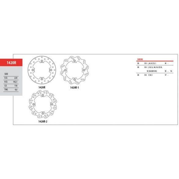 Suzuki 1420R hátsó féktárcsa