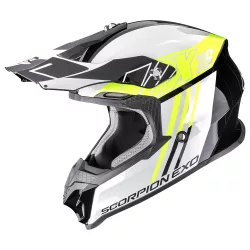 Scorpion VX-16 Air Lignes cross bukósisak, black-white-fluo