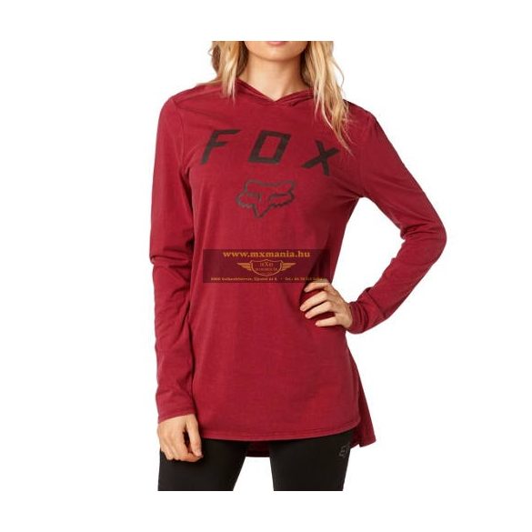 FOX 2018 Axiom  hosszújjú póló, dark red