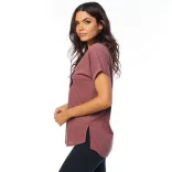 Fox Girl T-Shirt Responded V-Neck bordó S MÉRET