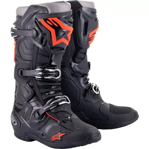 Alpinestars Tech 10 fekete-szürke-piros csizma