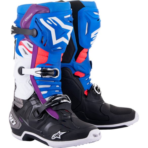 Alpinestars Tech 10 Supervented white-black-blue csizma
