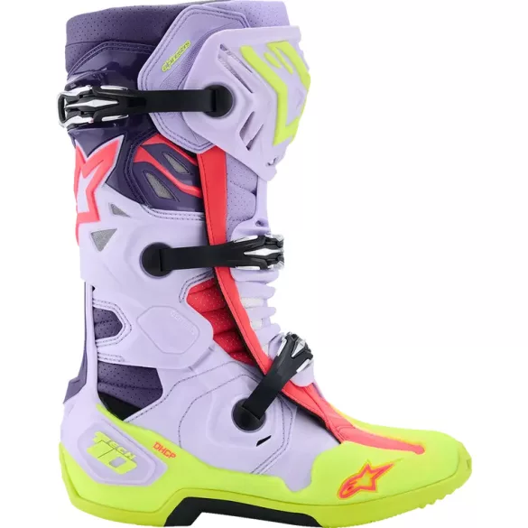 Alpinestars Tech 10 Supervented narancssárga-fehér csizma