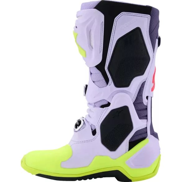 Alpinestars Tech 10 Supervented narancssárga-fehér csizma