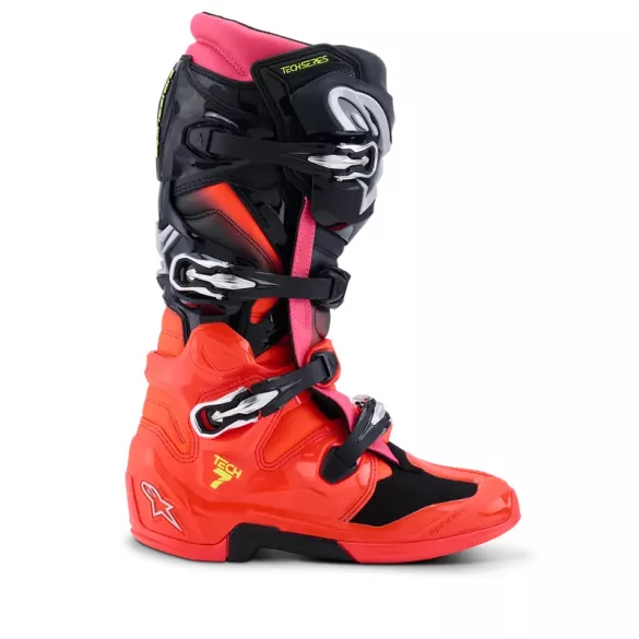 Alpinestars Tech7 fekete-piros-pink csizma