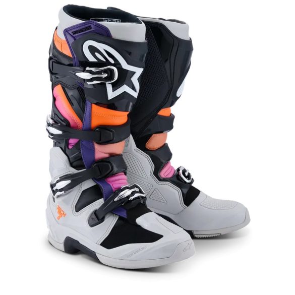 Alpinestars Tech7 black-light grey-orange csizma