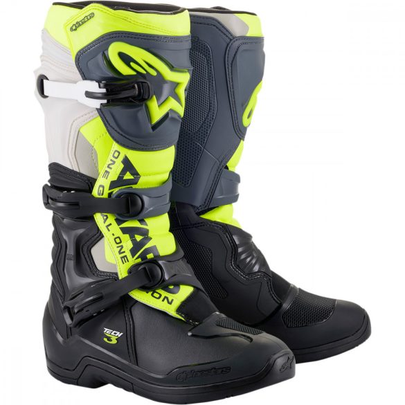 Alpinestars Tech 3 Crosscsizma,BLACK/FLUOYELLOW, 10=44.5