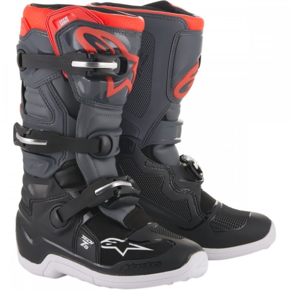 Alpinestars Tech7 cross csizma, Gyerek, Fekete-grafit