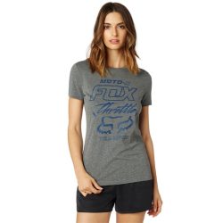 Fox Girl T-Shirt Throttle Maniac grey színben 