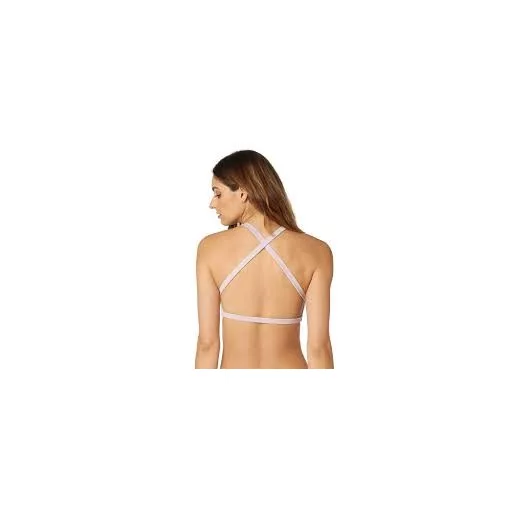 Fox high neck halter lila bikini felső