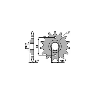   PBR első LÁNCKERÉK 2116 13 18NC SUZUKI LTR 450 '06-'12, LTZ 400 '03-'13, RMX 450 '10-'13, KAWASAKI KFX 400, HYOSUNG TE 450 (CHAIN ​​520) (JTF1401.13)