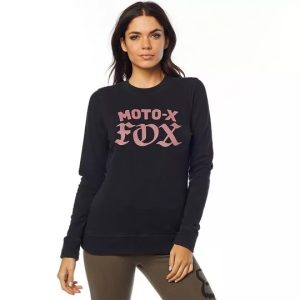 FOX MOTO-X CREW HOODY PULÓVER VINTAGE FEKETE M MÉRET