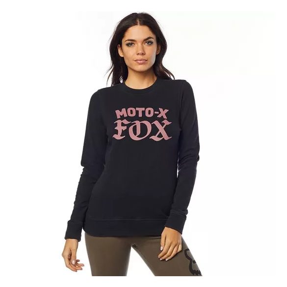 FOX MOTO-X CREW HOODY PULÓVER VINTAGE FEKETE M MÉRET