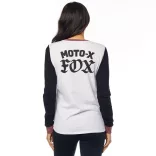 Fox Girl Moto-X  h.ujjú felső, fehér