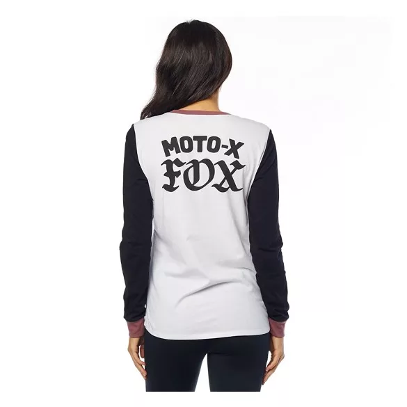 Fox Girl Moto-X  h.ujjú felső, fehér