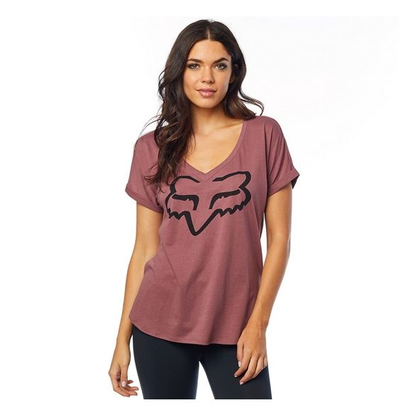 Fox Girl T-Shirt Responded V-Neck bordó XS MÉRET