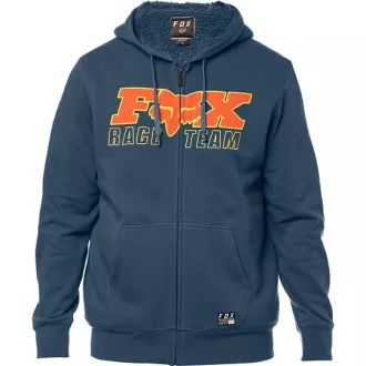   Fox Race Team Blue Sherpa cipzáros béleltpulóver, kapucnis S méret