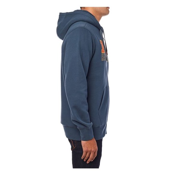 Fox Race Team Blue Sherpa cipzaros beleltpulover kapucnis S