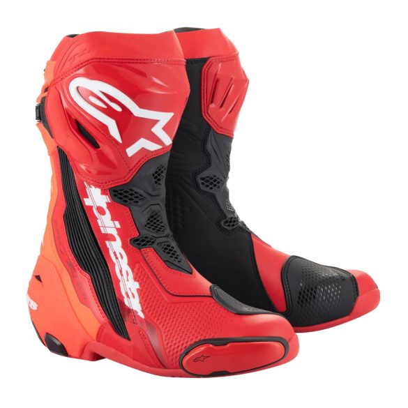Alpinestars Racing  Supertech R  motoroscsizma, fekete-fehér-piros