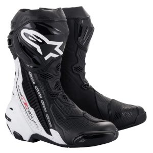 ALPINESTARS RACING  SUPERTECH R  VENTED motoroscsizma, FEKETE-fehér