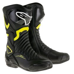 ALPINESTARS RACING  S-MX6 V2  motoroscsizma, fekete-fluo