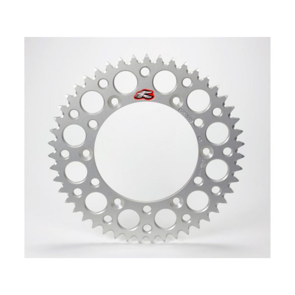 Renthal Ultralight™ Self-Cleaning Rear Sprocket, ezüst-sárkivetős 48T