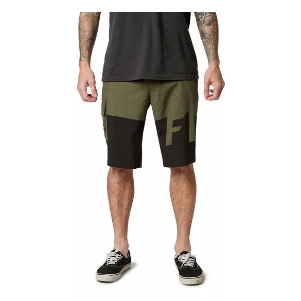 Fox Essex Tech Print Short, Oliver green 32