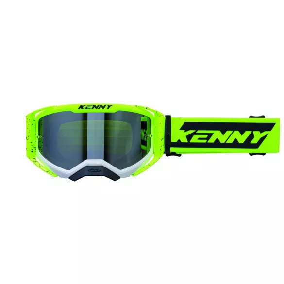 KENNY RACING SZEMÜVEG PERFORMANCE EVO2 FLUOSÁRGA, FÜST LENCSE