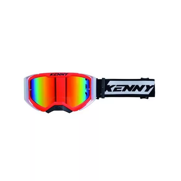 KENNY RACING SZEMÜVEG PERFORMANCE EVO2 FEKETE-PIROS, PIROS TÜKRŐS 