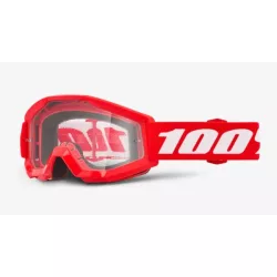 100% Strata Mini (Red - Clear Lens) gyerek motoros szemüveg