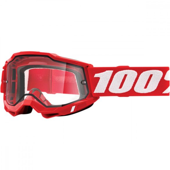 100% Accuri 2 Enduro Neon Red  szemüveg víztiszta lencsével 